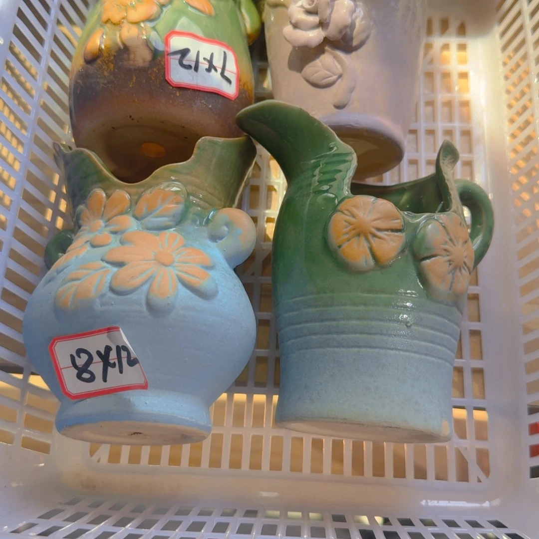 紫砂花盆粗陶精雕