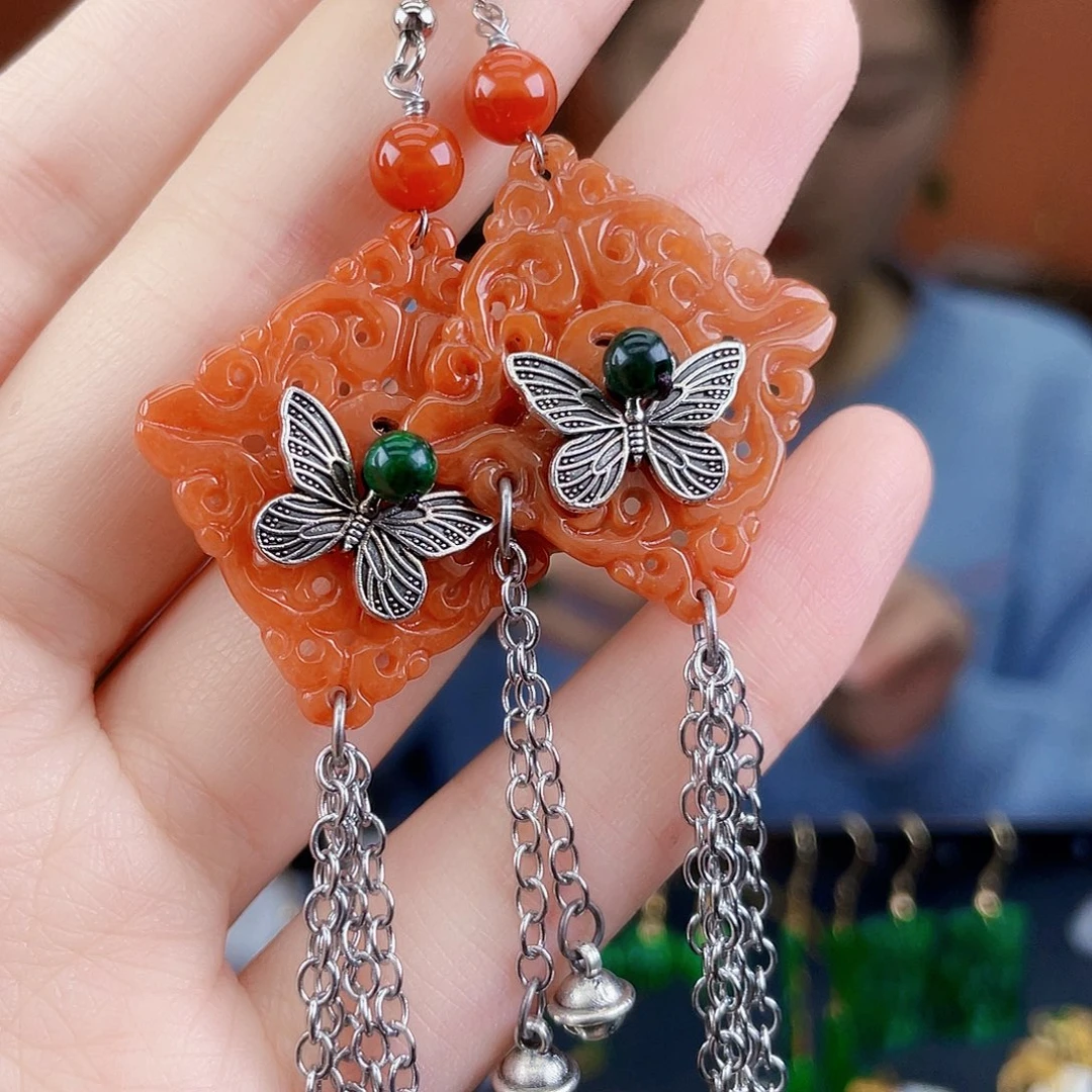 翡翠未镶嵌耳饰饰品