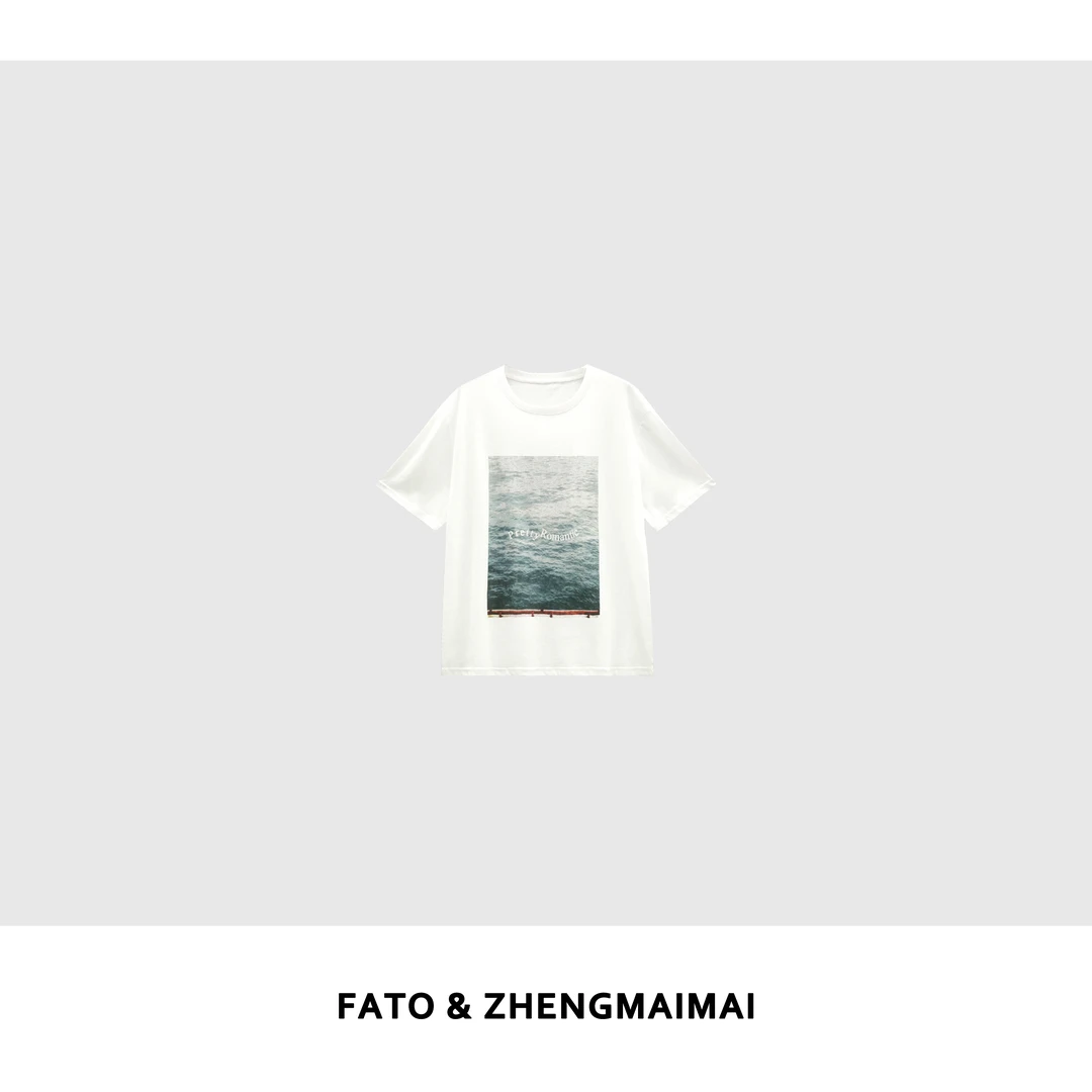 fattonny郑买买【海洋】夏季款宽松圆领百搭时尚显瘦短袖 XM50517T8
