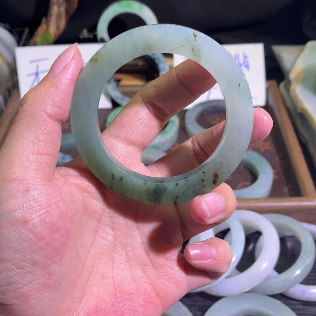 定制翡翠未镶嵌天然纹理随机，追求完美者慎拍