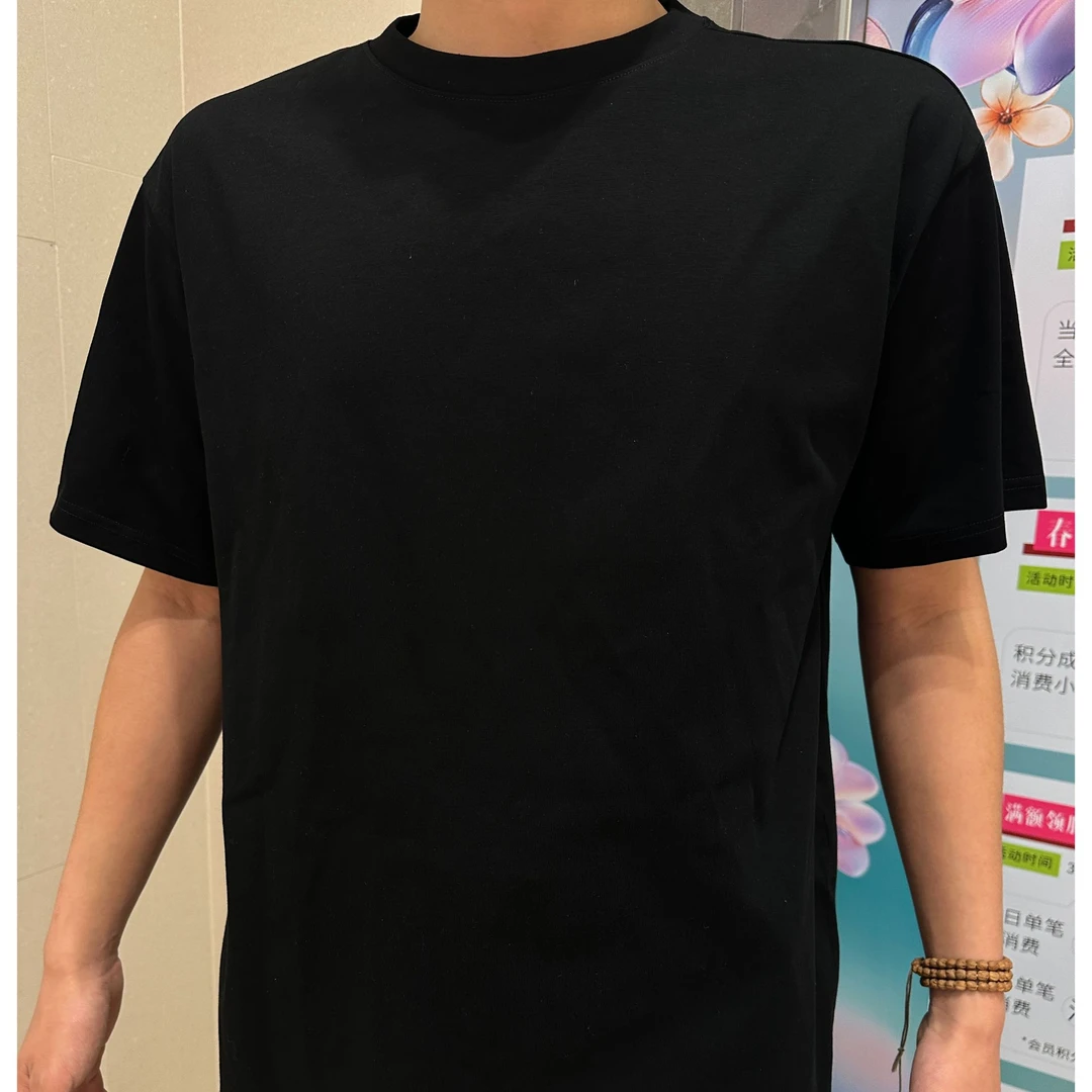 夏季凉感短袖冰皮透气吸汗速干百搭T恤圆领情侣冰爽260g春夏纯色