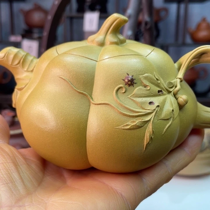 段泥茶壶南瓜壶 贴花工艺 260 C C