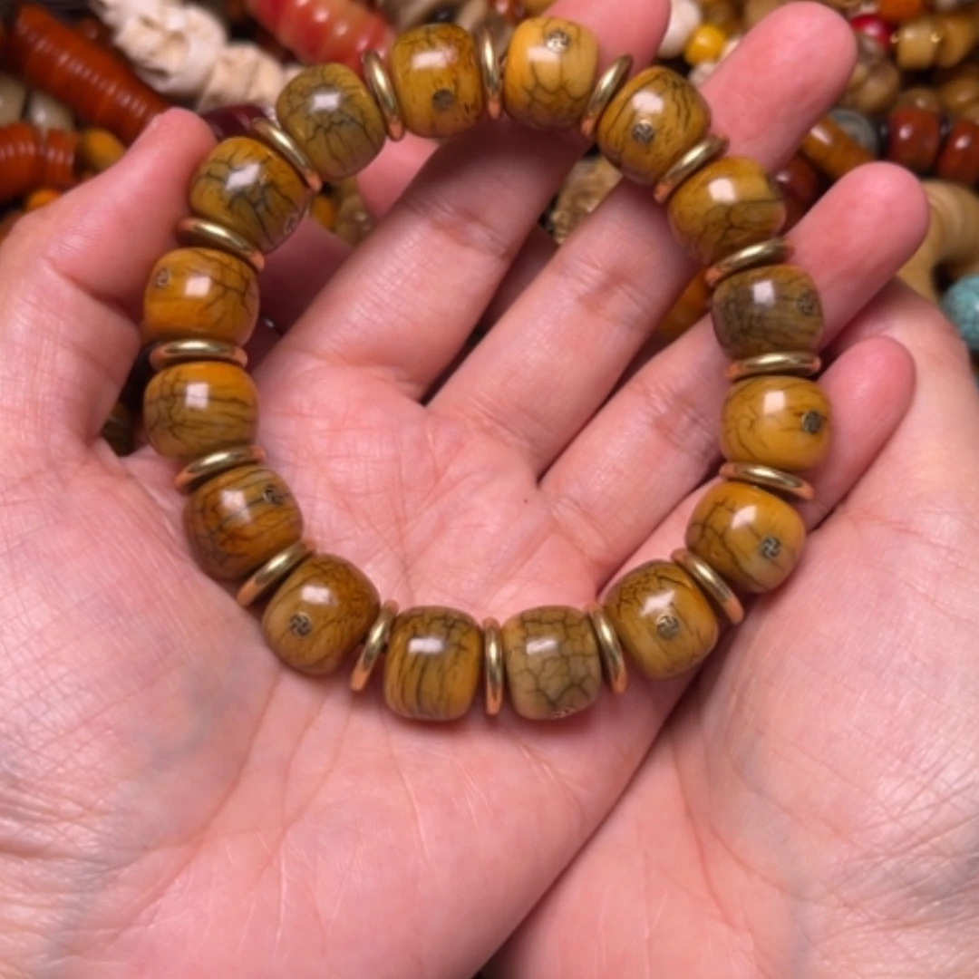 【闪购商品】手串/手链牛骨王*牛骨万字符14×16颗