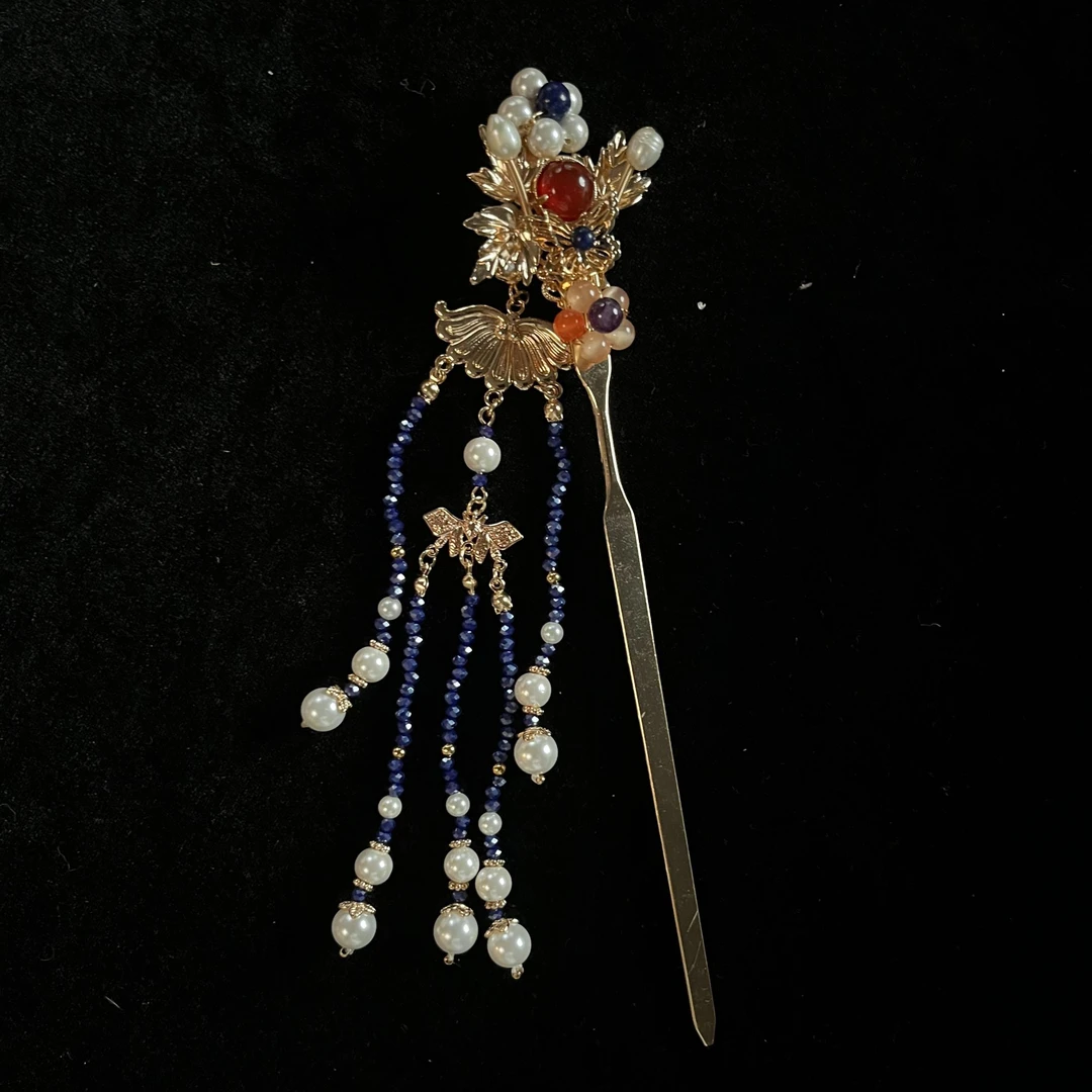 古悦倾城（珠阑）古风汉服发饰短流苏