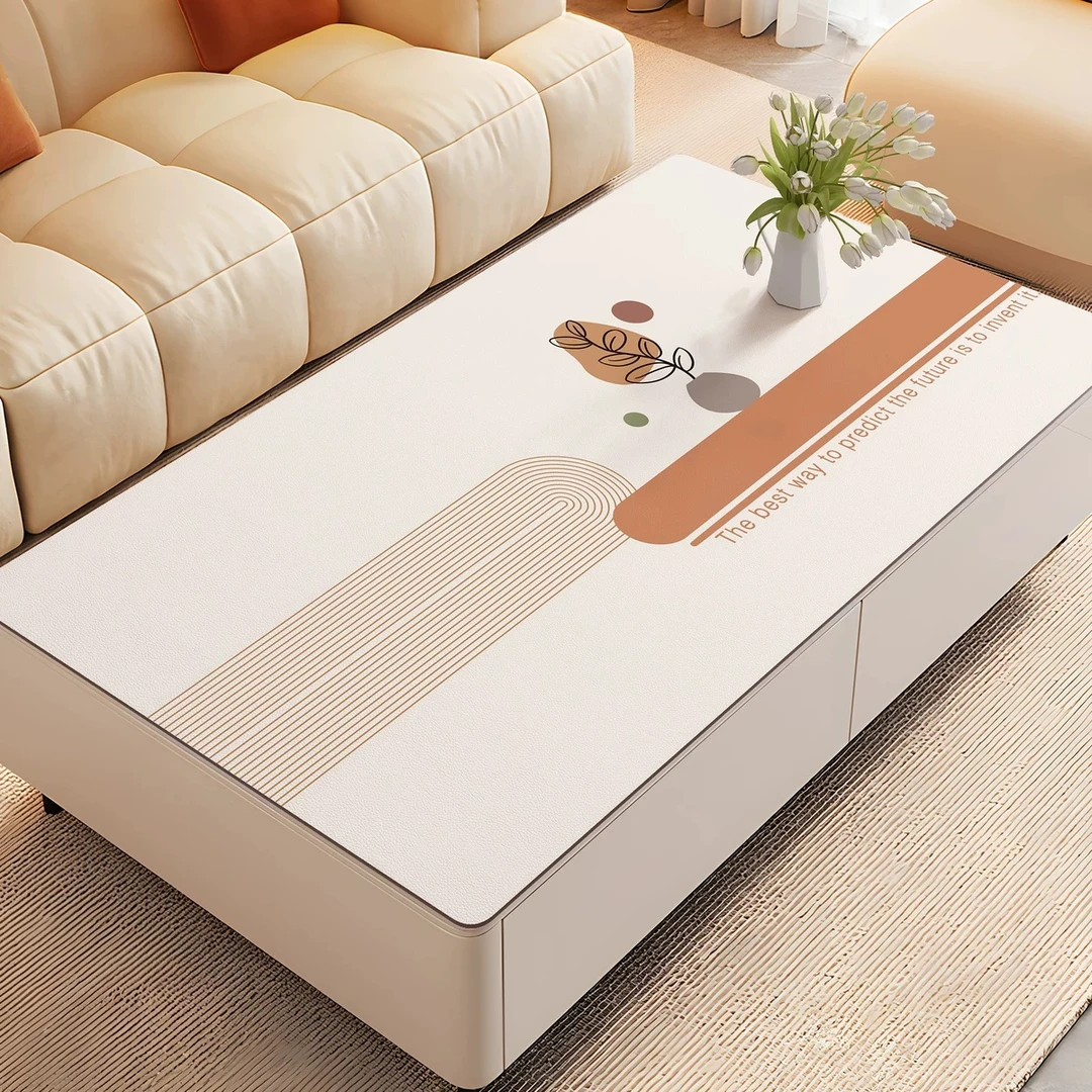 PVC简约防水防油茶几垫防烫免洗餐桌垫可擦隔热桌面保护垫可剪裁