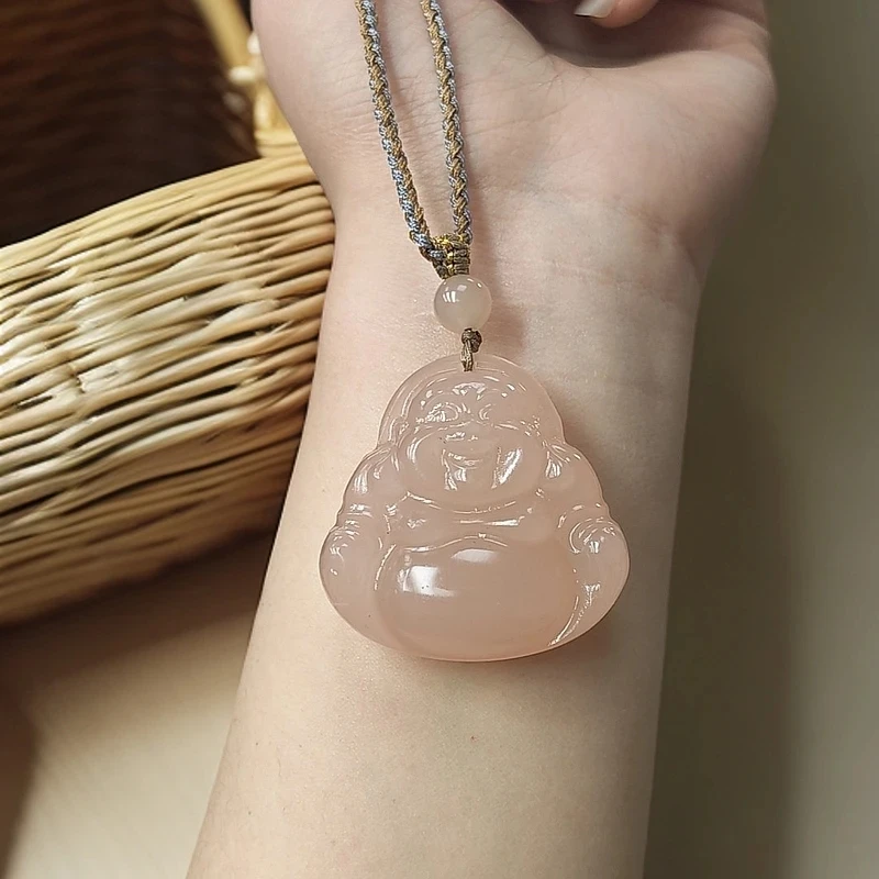 高品质时尚藕粉大肚弥勒佛多样性发一