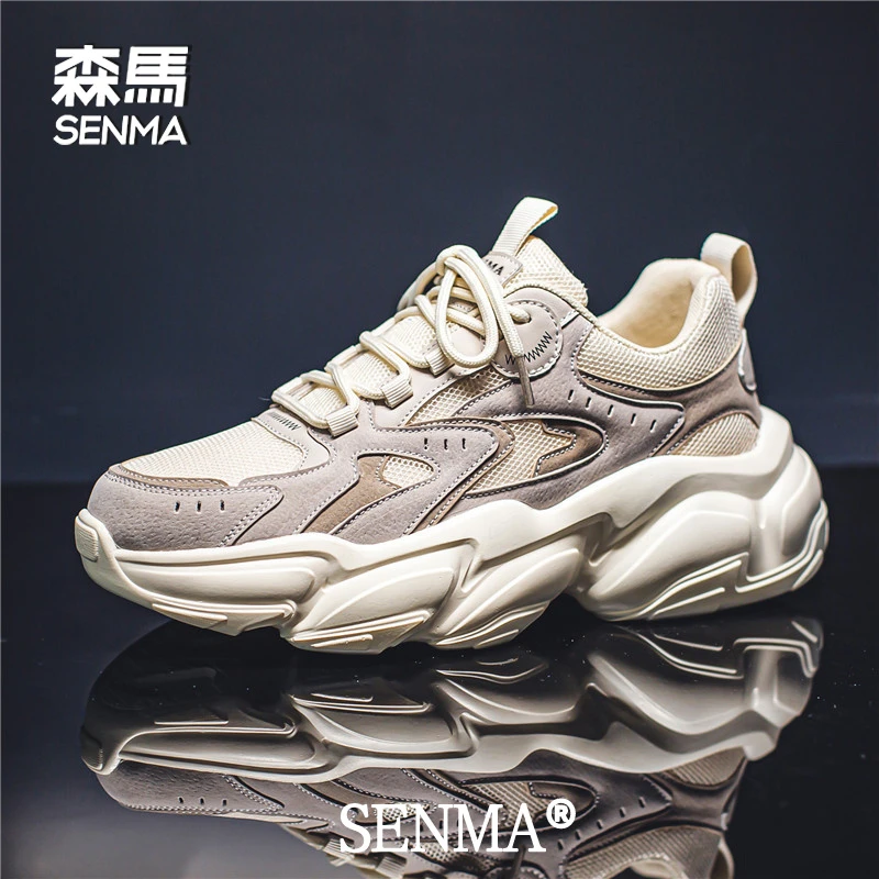 SENMA/森马老爹鞋男百搭2025爆款情侣增高厚底秋季超火防滑板鞋