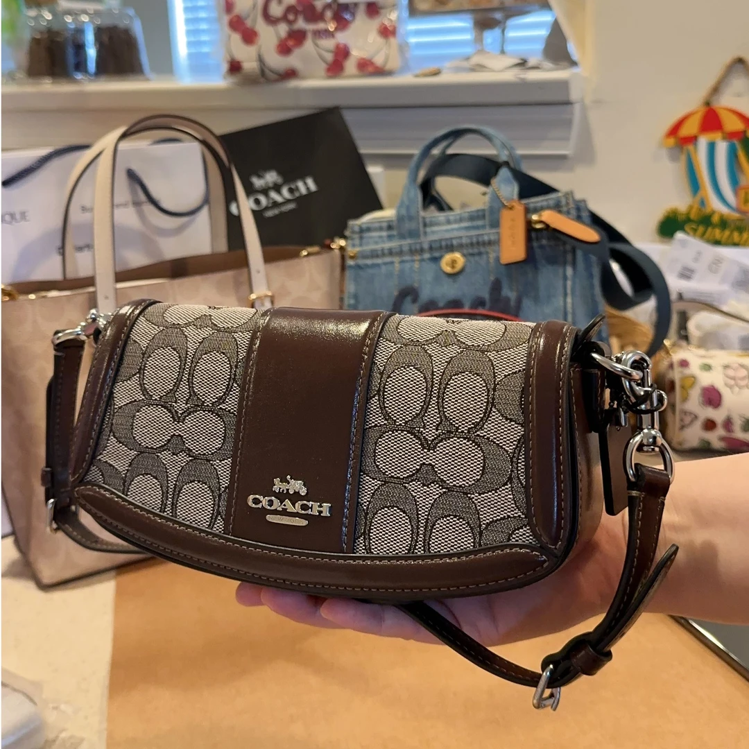 COACH/蔻驰andrea21 小号法棍腋下包 斜挎包21cm -10.5cm -5cm