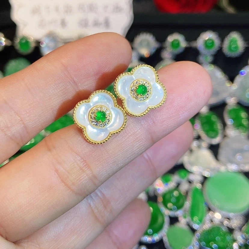 【闪购商品】翡翠未镶嵌耳饰天然翡翠