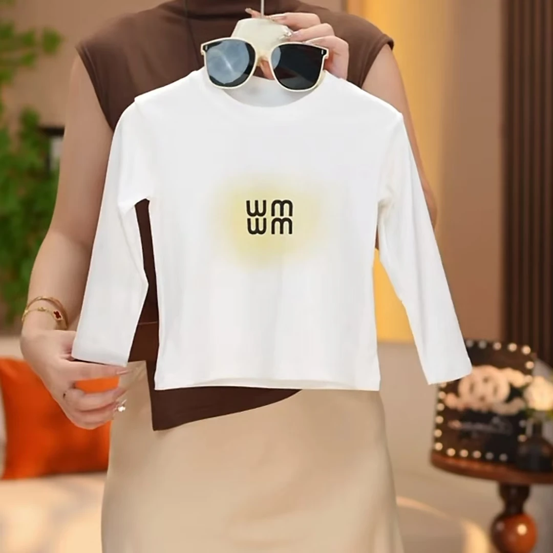 【米小逗】女童2025年秋款新款时尚秋款长袖打底衫气质百搭时髦m000