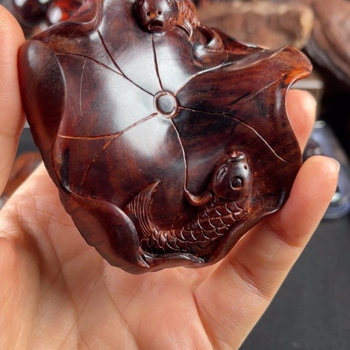 柠***精无事牌降真香红降雕件一个