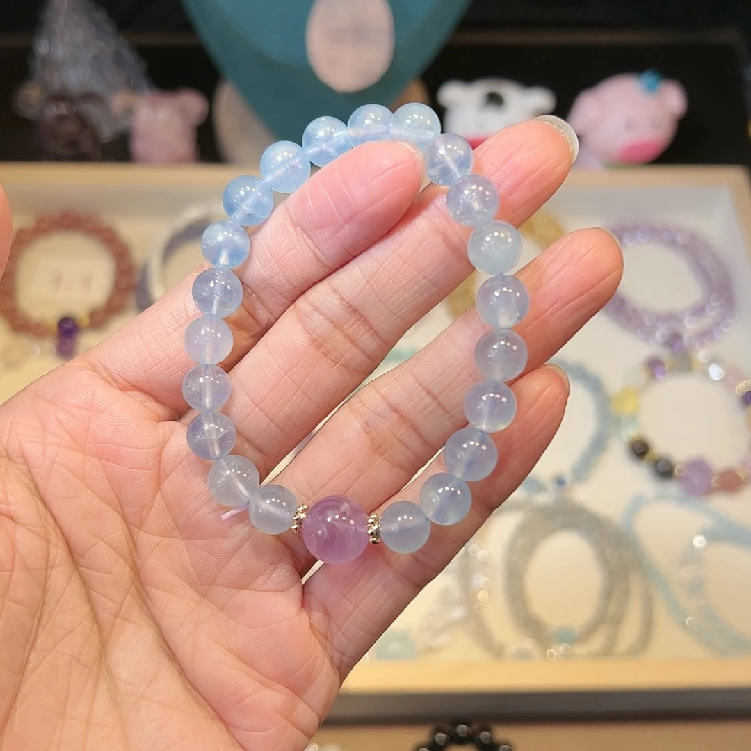 水晶手链未镶嵌蓝