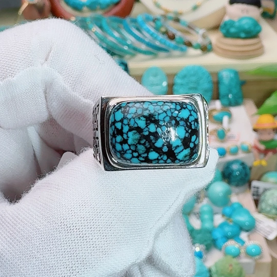 绿松石银S925镶嵌珠宝奇石