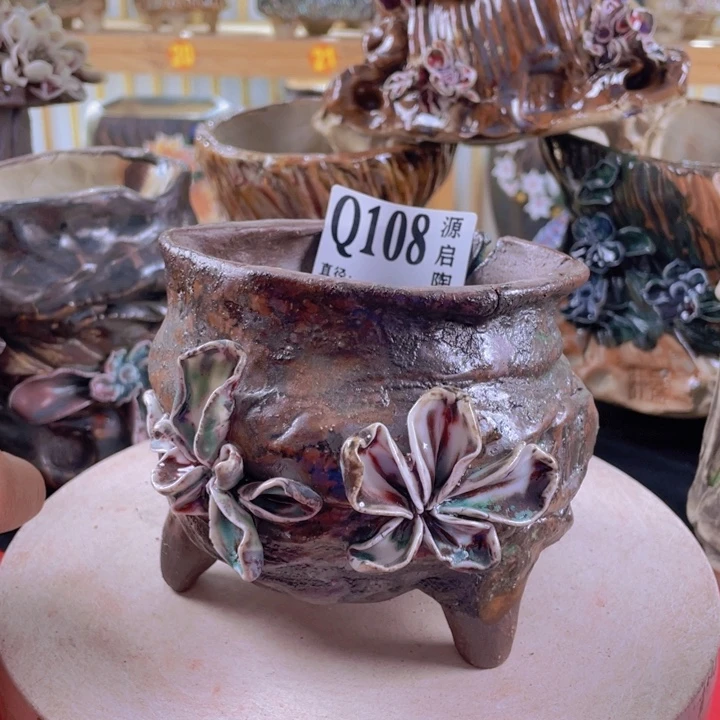 紫砂花盆景德镇陶瓷108次品