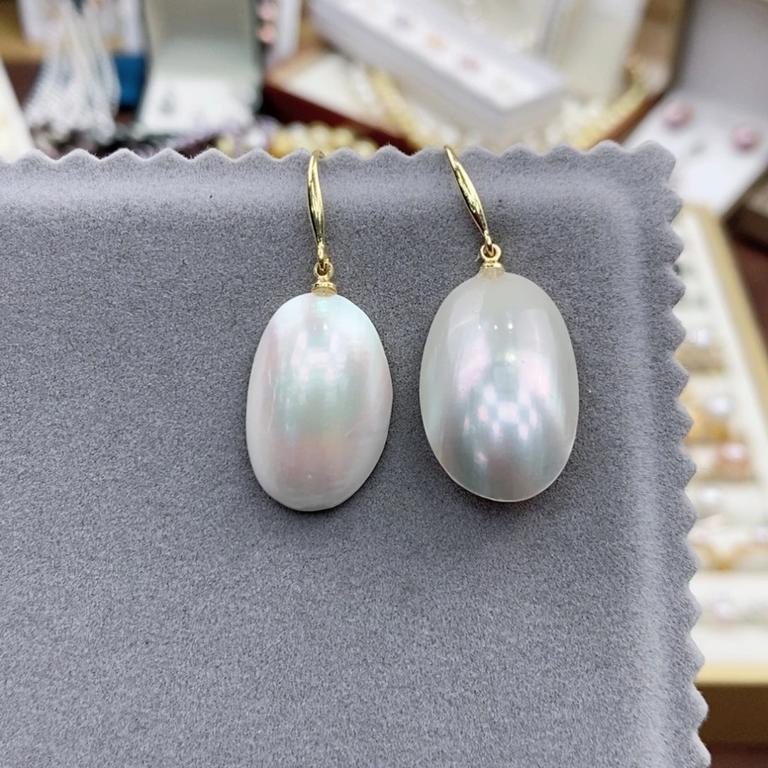 合金耳饰拼合珍珠（马贝珠）