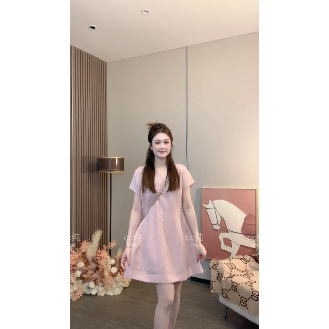 CC纯【心动配对】2025夏季新款气质显瘦通勤穿搭连衣裙XXC2025A635#