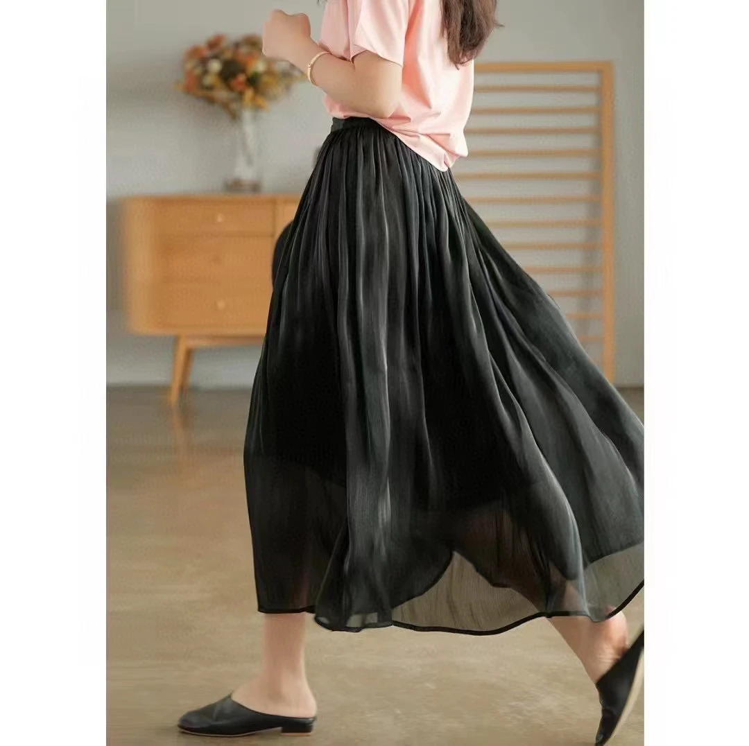 【西西家】极简～流光纱裙显瘦百搭