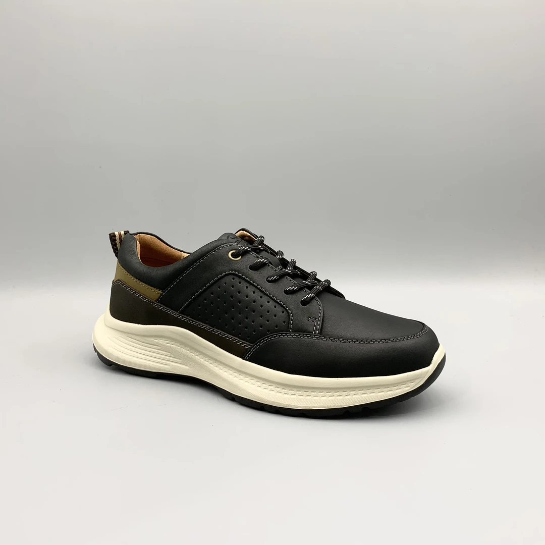 Pierre Shark/鲨鱼英伦时尚男士真皮舒适百搭潮流商务鞋25820