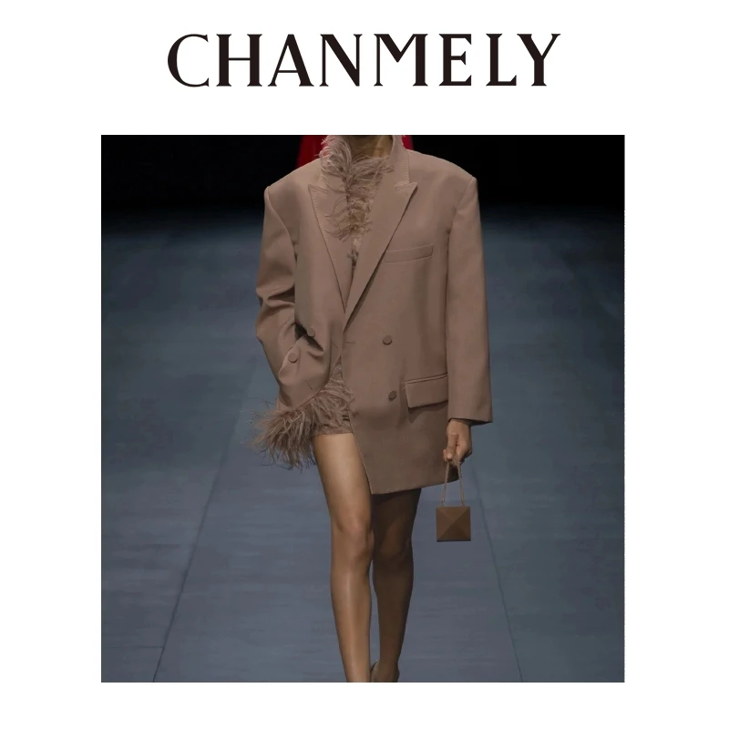 【CHANMITY】24/ss法式优雅飘逸袖口廓形显瘦西装外套 0241012