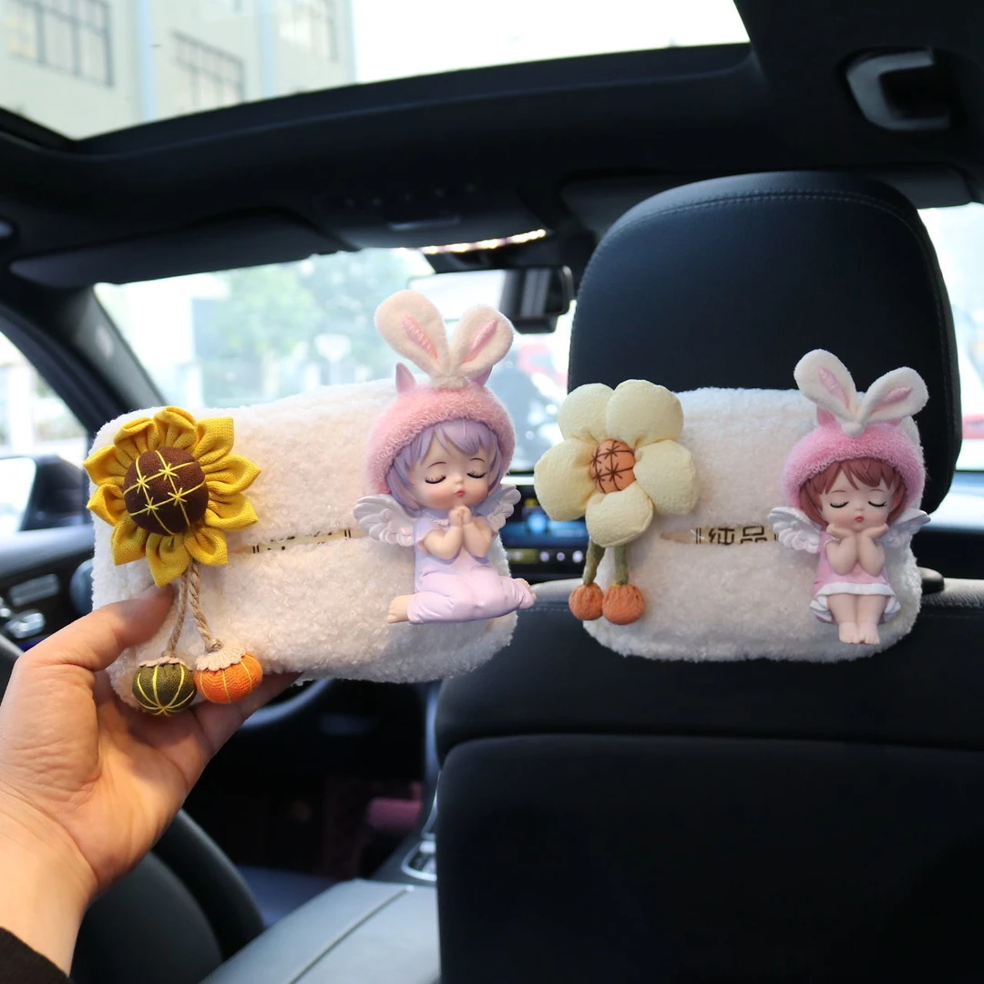 汽车座椅背抽纸套汽车纸巾盒车载多功能挂式创意纸袋女可爱车上用