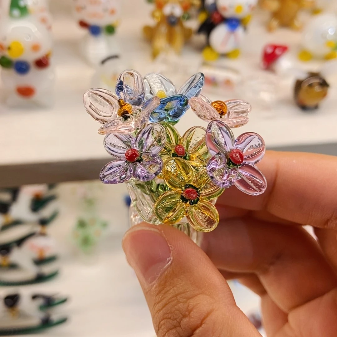 琉璃手工艺品七色花