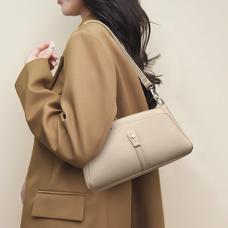 袋鼠蔓蔓雅源高级感腋下包女包简约斜挎包百搭单肩包中年妈妈包包