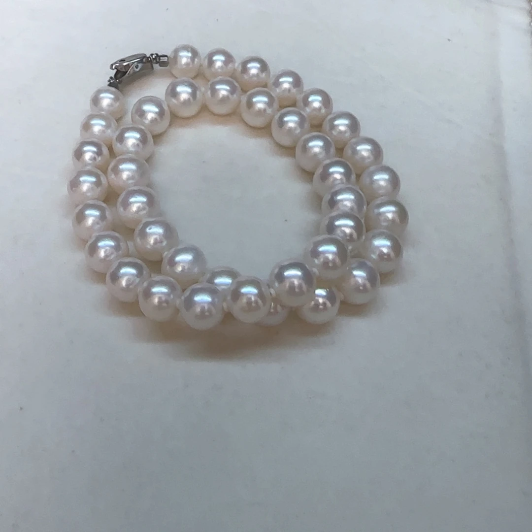淡水珍珠银S925镶嵌项链