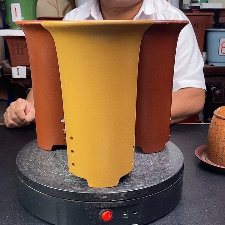 紫砂花盆货号一只三个