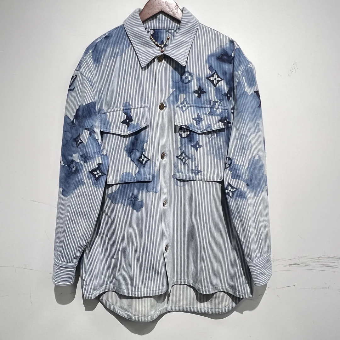 99新 LouisVuitton/路易威登 99新Lv水墨衬衫牛仔外套 尺码：XL