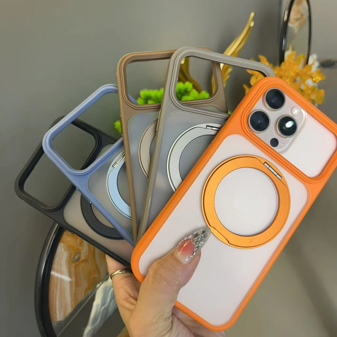 《膜客坊》磁吸充电iPhone17ProMax手机壳苹果16支架款防摔肤感软边