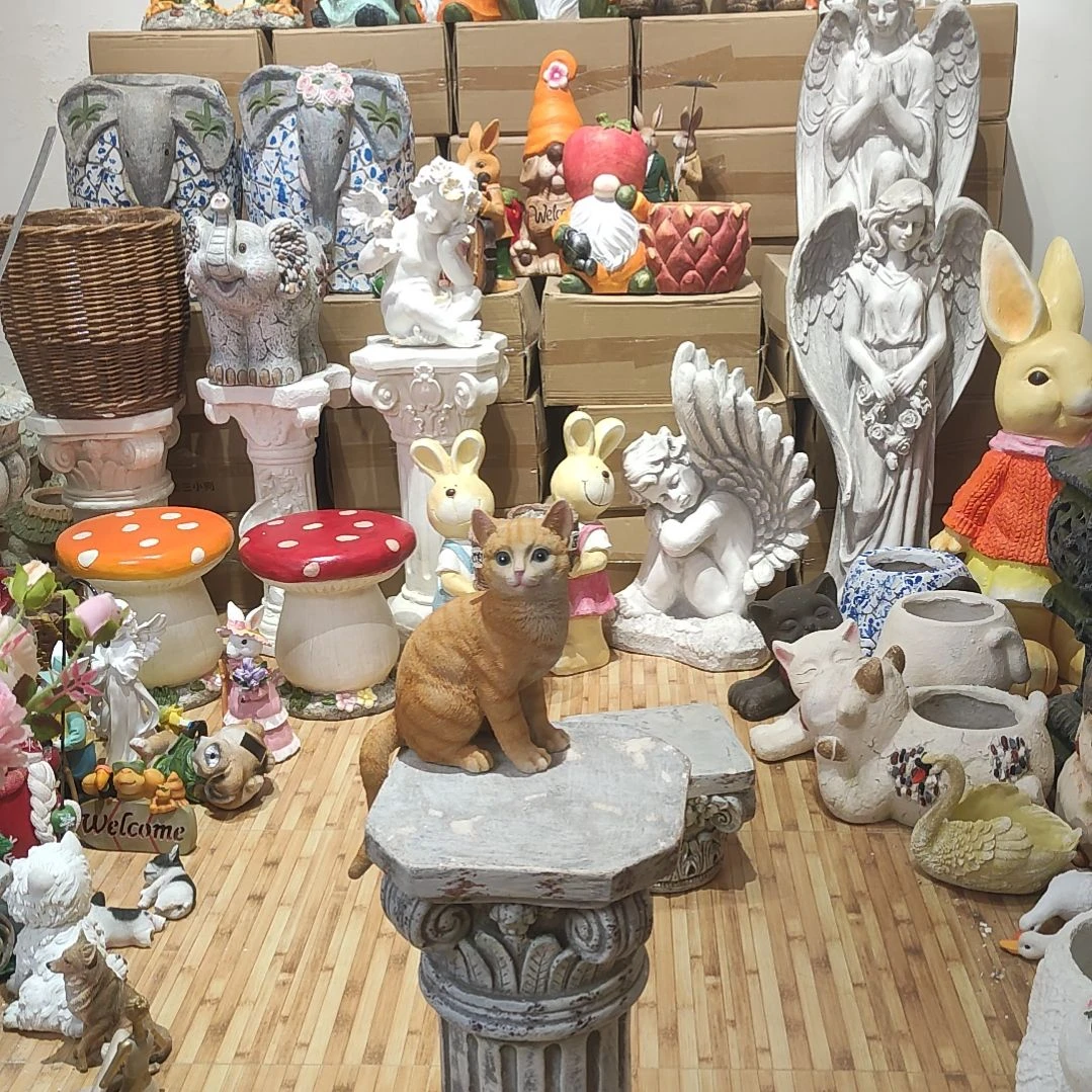 合成树脂树脂橘色猫咪