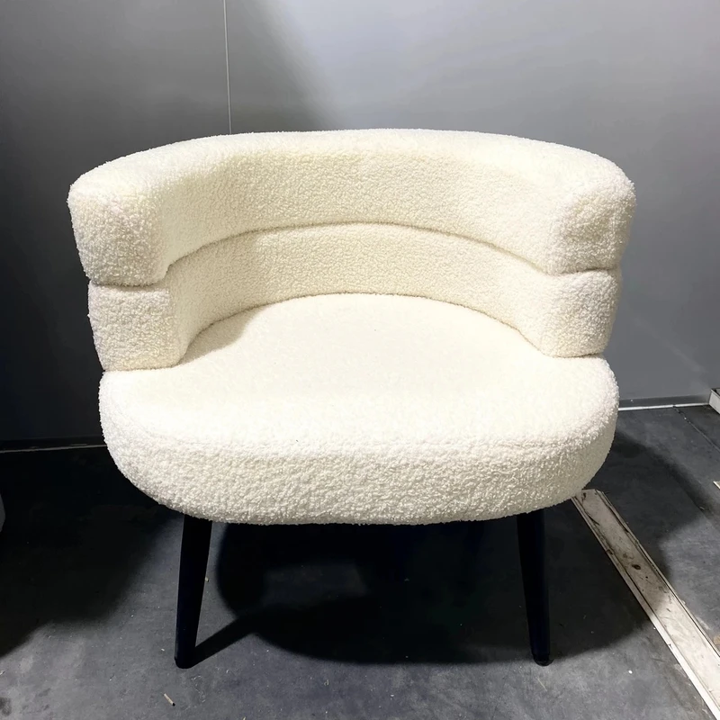 网红椅羊羔绒懒人沙发椅客厅卧室衣帽间单人沙发化妆椅梳妆台椅