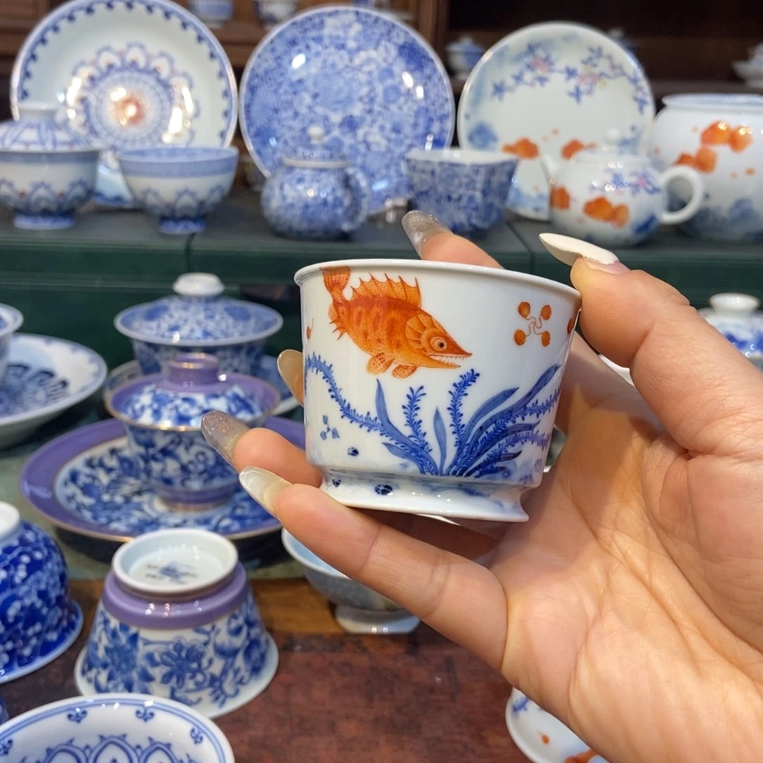 隐艺矾红鳜鱼容天杯