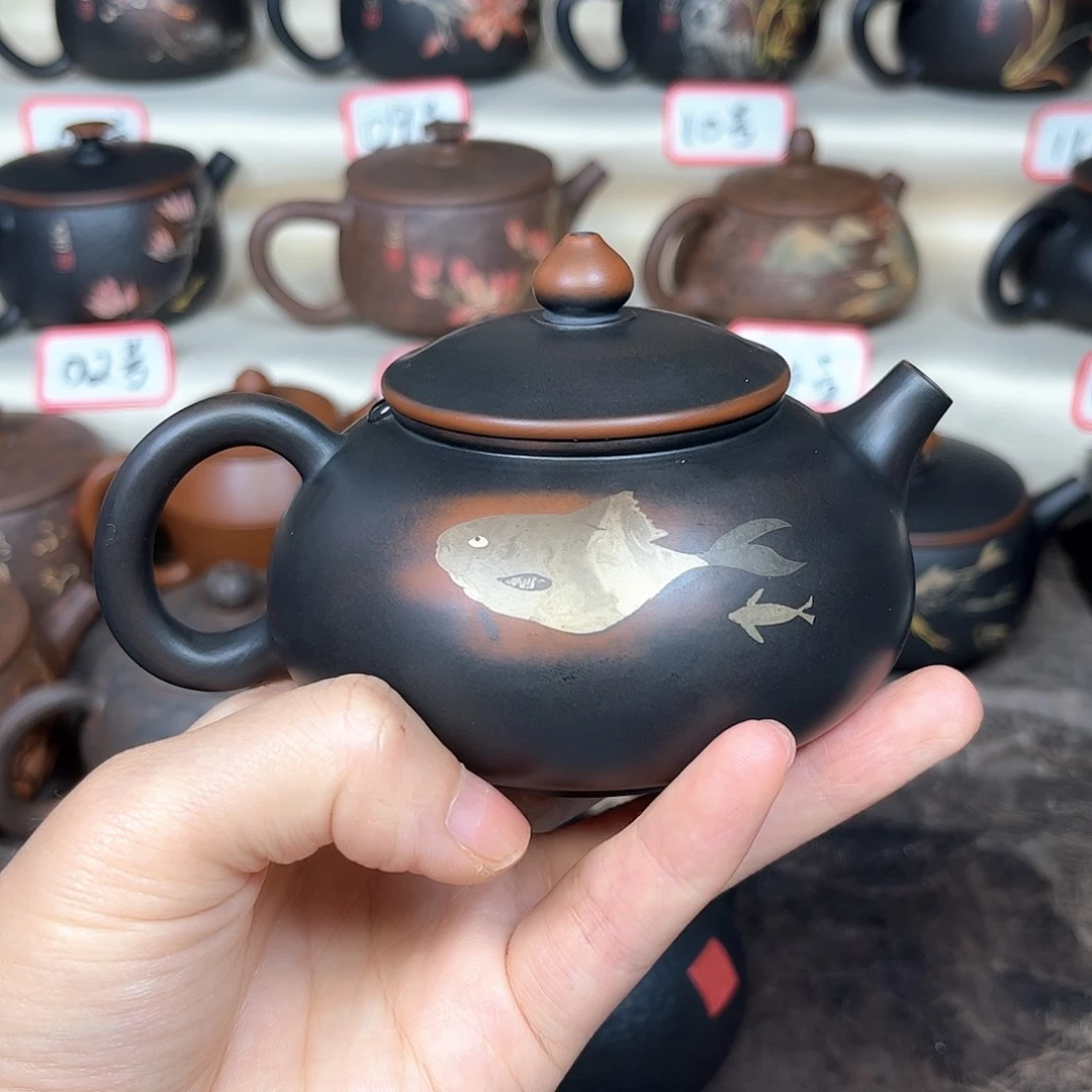 唯***心190毫升微微瑕纯手工寒江壶