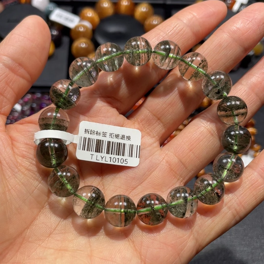 水晶手链未镶嵌绿幽灵11.5mm左右