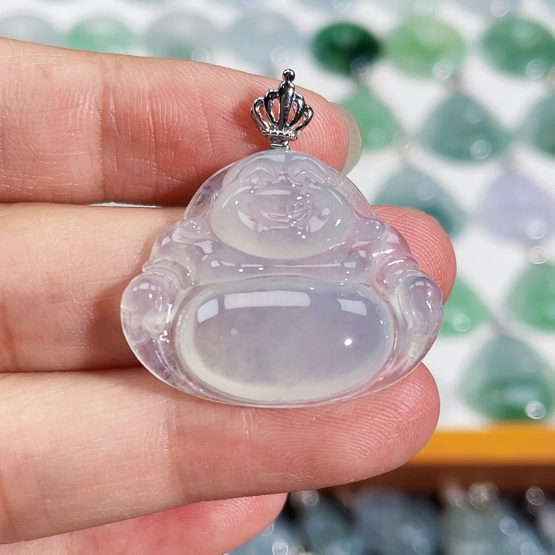 颈饰18K金镶嵌翡翠吊坠