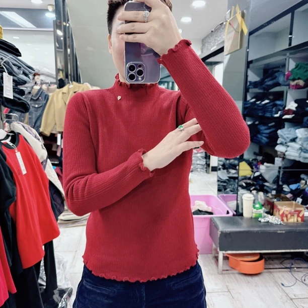 秋冬木耳边优质5色保暖毛衣3288品