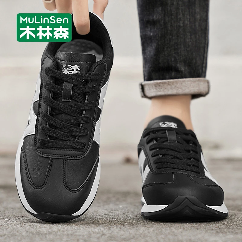木林森男鞋2025新款秋季潮流休闲运动鞋男百搭软底耐磨跑步潮鞋
