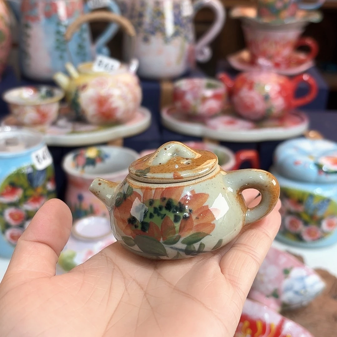 景德镇手绘高温釉下彩陶瓷茶具