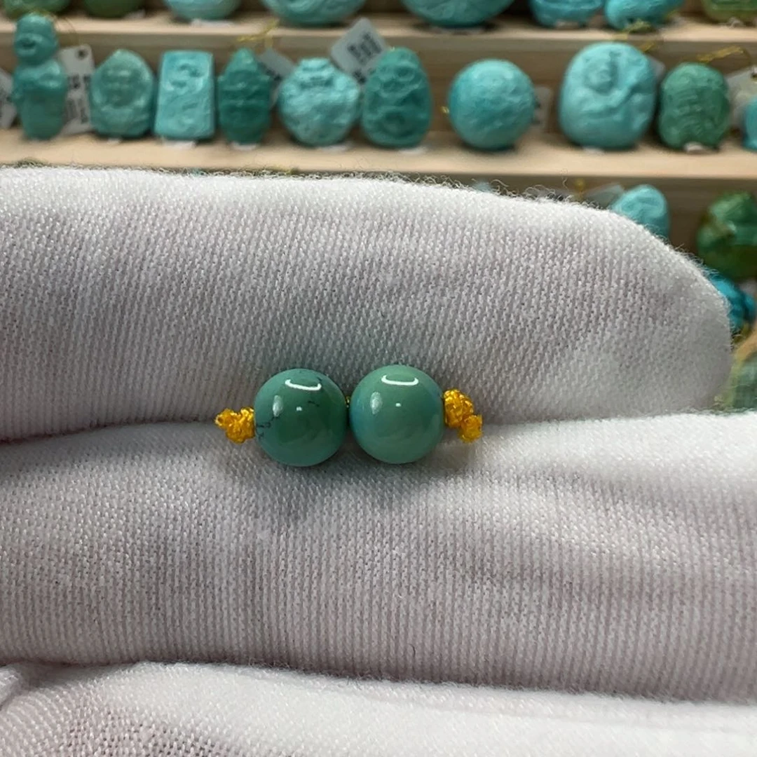 未镶嵌绿松石圆珠6.3mm