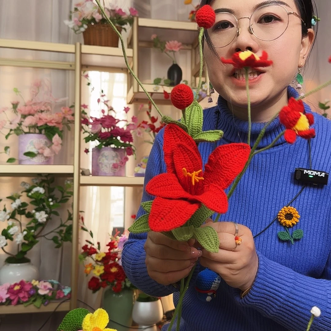 手工钩织设计花束