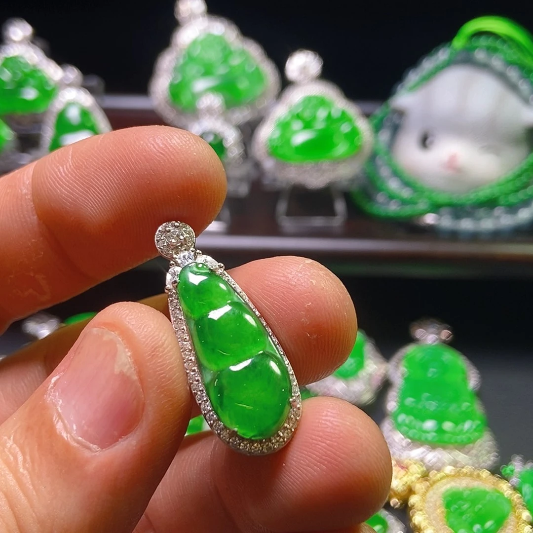 翡翠银S925镶嵌吊坠(不含链)761吊坠