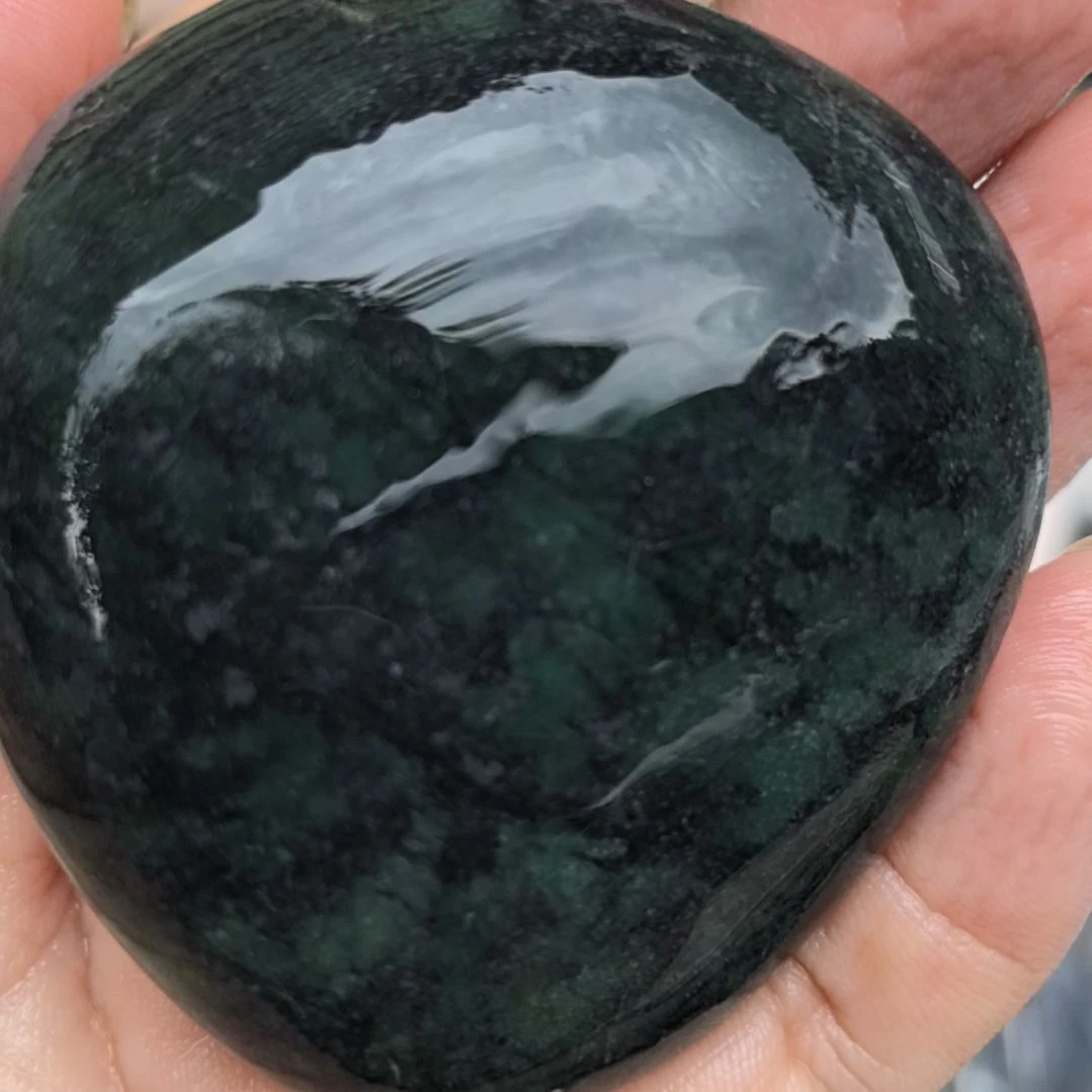 石材良**音藏玉药王石原石手把件一个