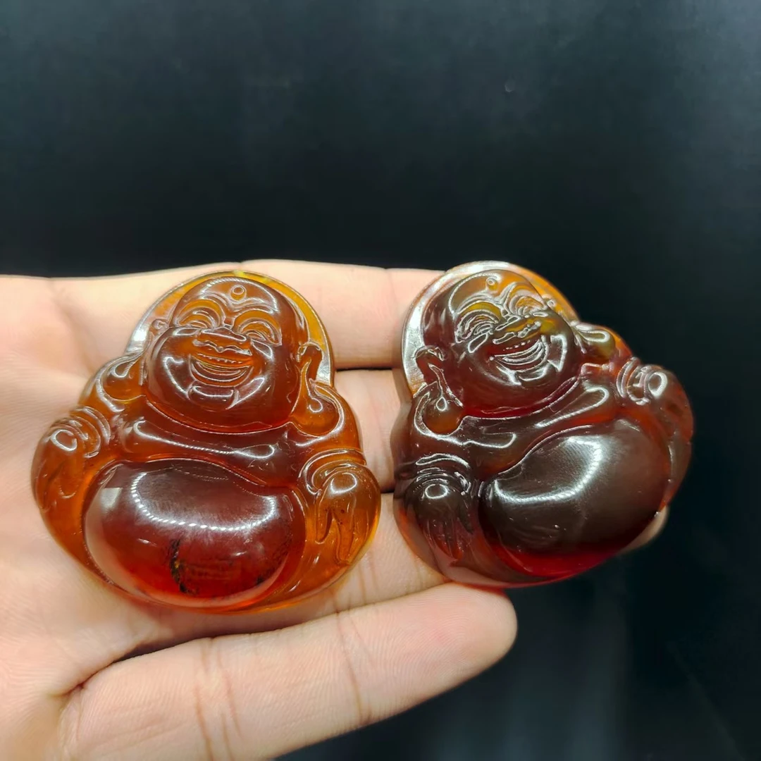 紫罗兰琥珀大佛公吊坠赠绳HA28【多样性发其一】约45-45-13mm+