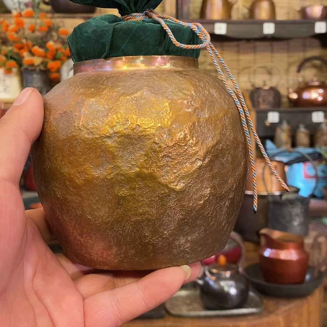 水***）今语择物紫铜茶叶罐