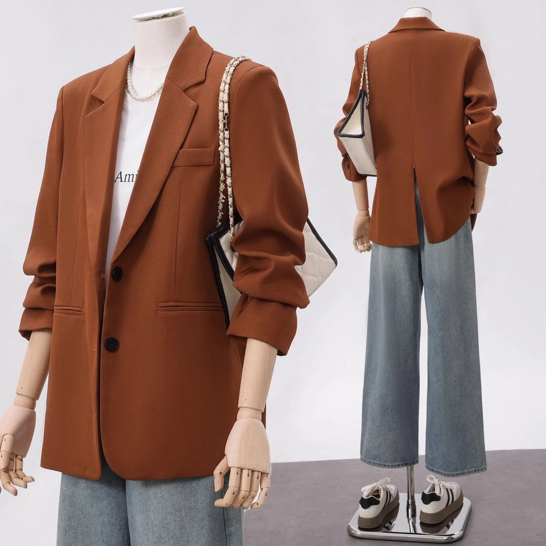 休闲西装外套女春秋季高级感2025新款独特漂亮小个子宽松西服秋冬