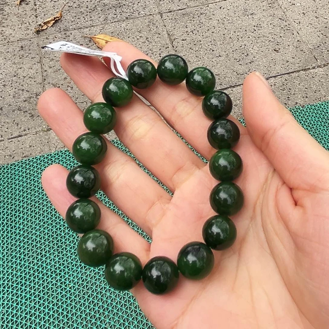和田玉（碧玉）手串未镶嵌大***?