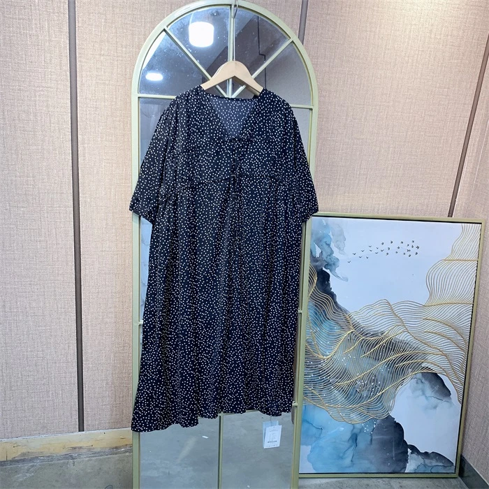 HH039黑色波点孕妇衣裙100-160