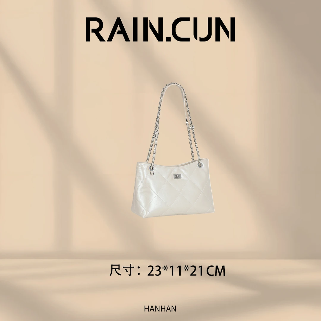 【尚恩CC】GQ-8873-珠光白 轻奢时尚复古气质百搭单肩腋下女包