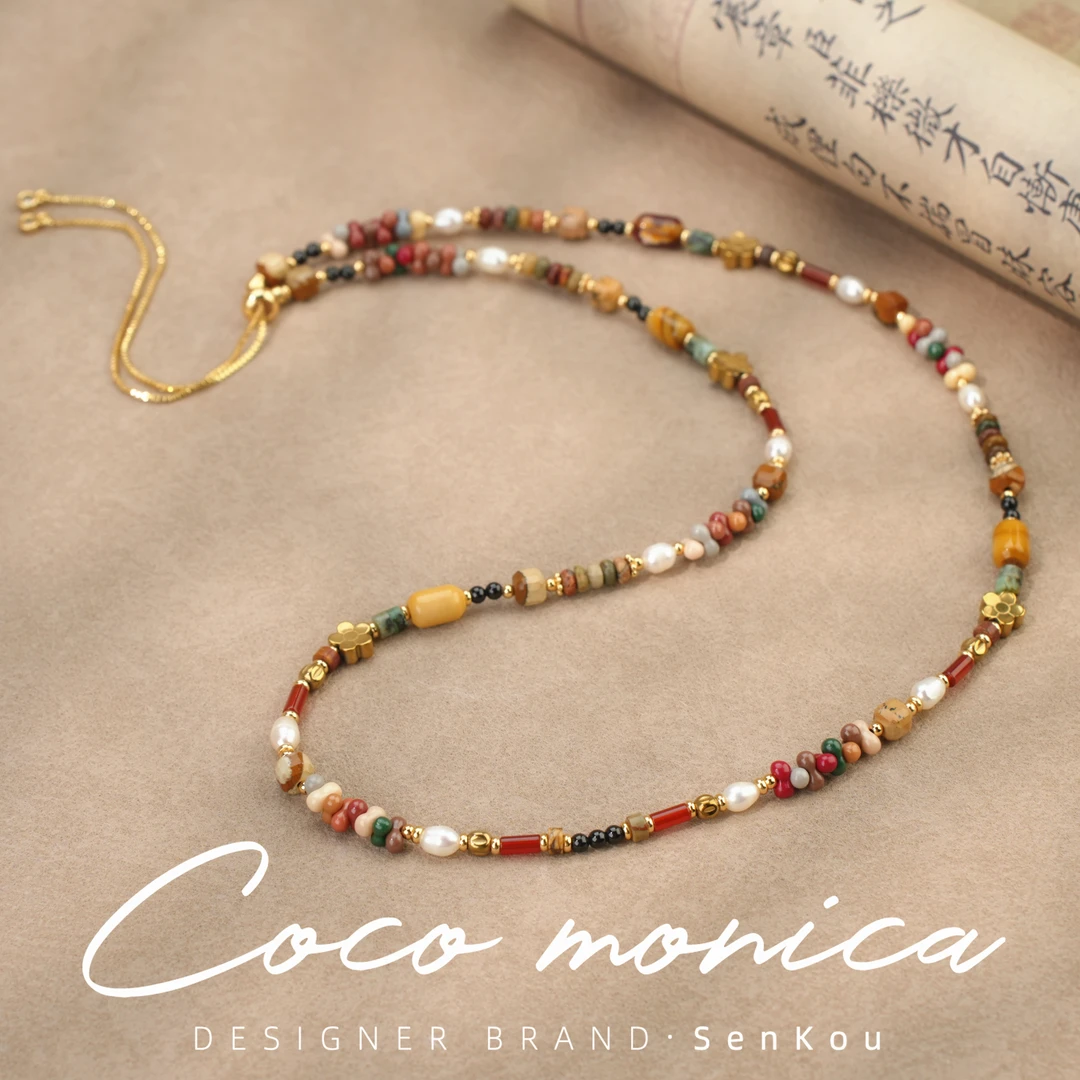 【小霞珠宝】项链珍珠敦煌莫高窟手工轻奢花生米复古AS252